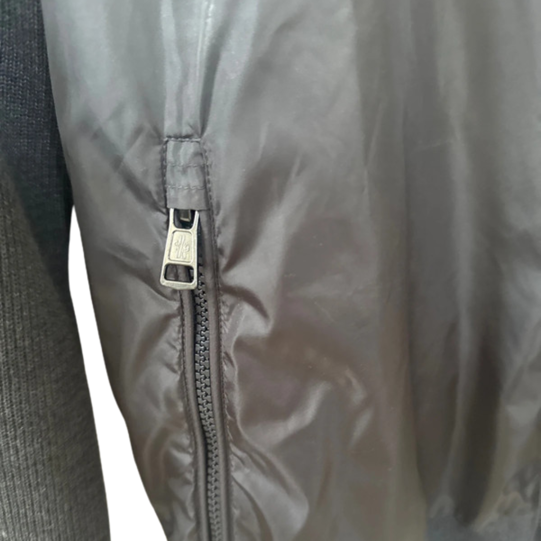 Moncler Maglia Cardigan Jacket (Dark Grey)
