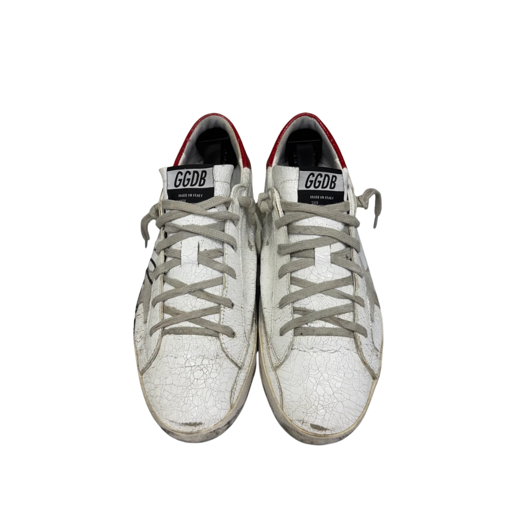 Golden Goose Superstar Sneakers (White Red)