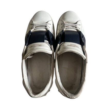 Valentino Garavani Open Sneakers (White Navy)