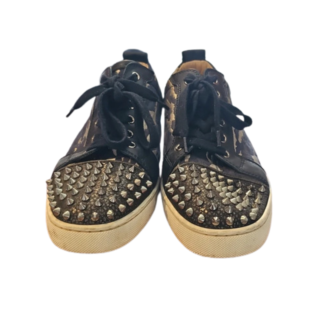 Christian Louboutin Louis Junior Spike Sneakers (Navy Camo)