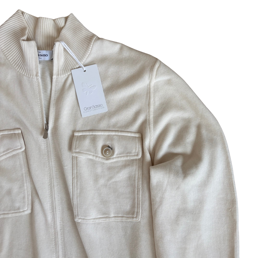 Gran Sasso Cashmere Cardigan Jacket (Beige) (New)
