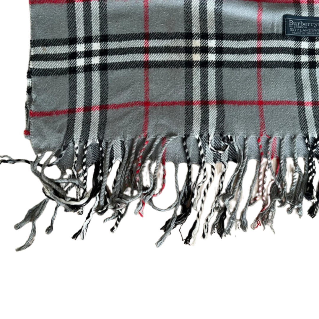 Burberry Scarf (Grey) (Vintage)