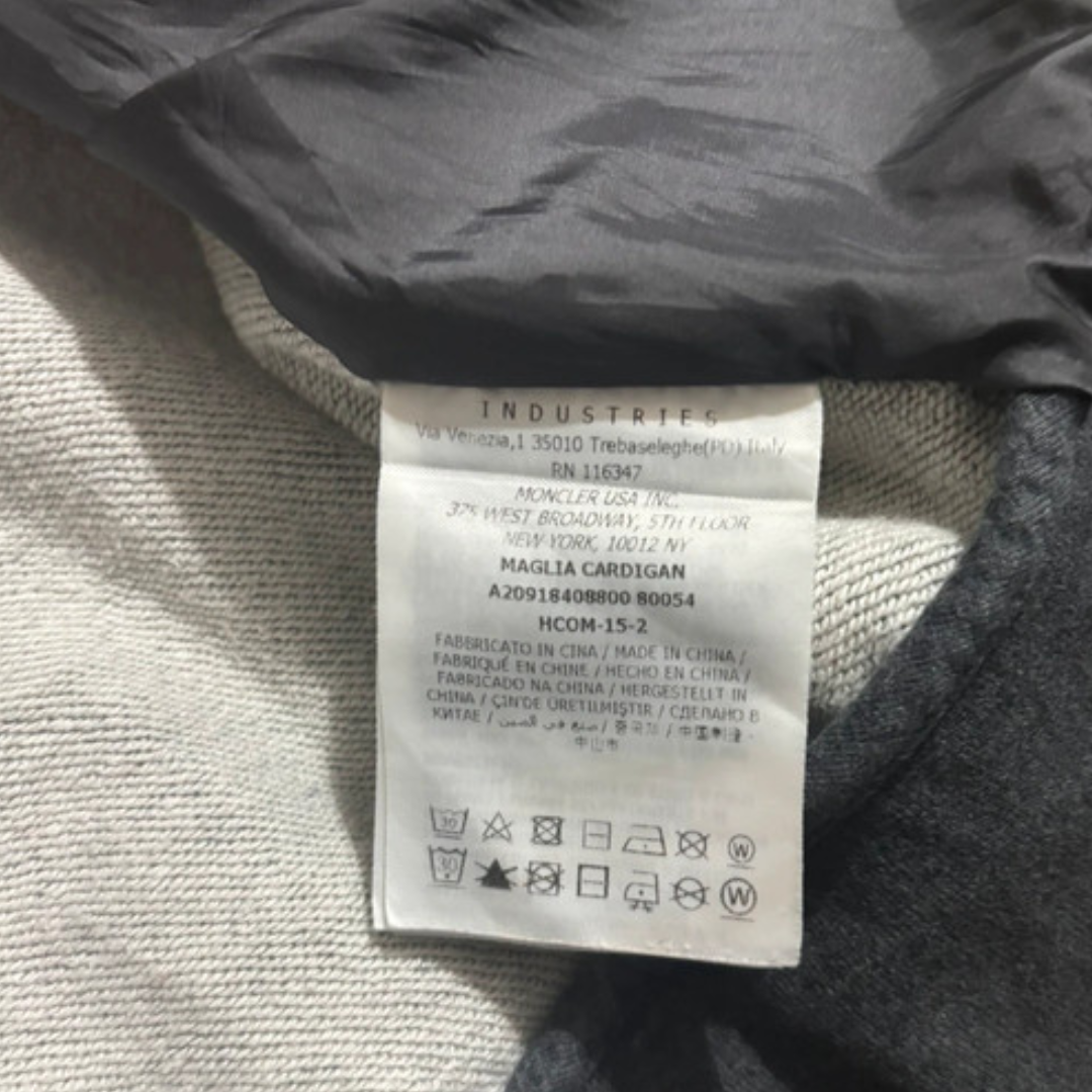 Moncler Maglia Nylon Cardigan Jacket (Dark Grey)