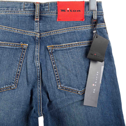 Kiton Straight Fit Jeans (Navy Blue) (New)