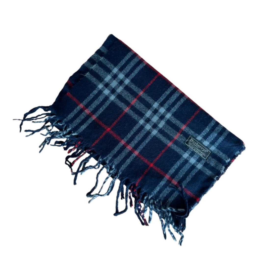 Burberry Scarf (Navy) (Vintage)