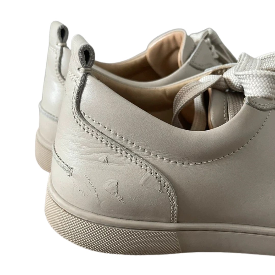 Christian Louboutin Louis Junior Spike Sneakers (Cream)