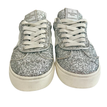 Valentino Garavani Flycrew Sneakers (Silver) (Womens)