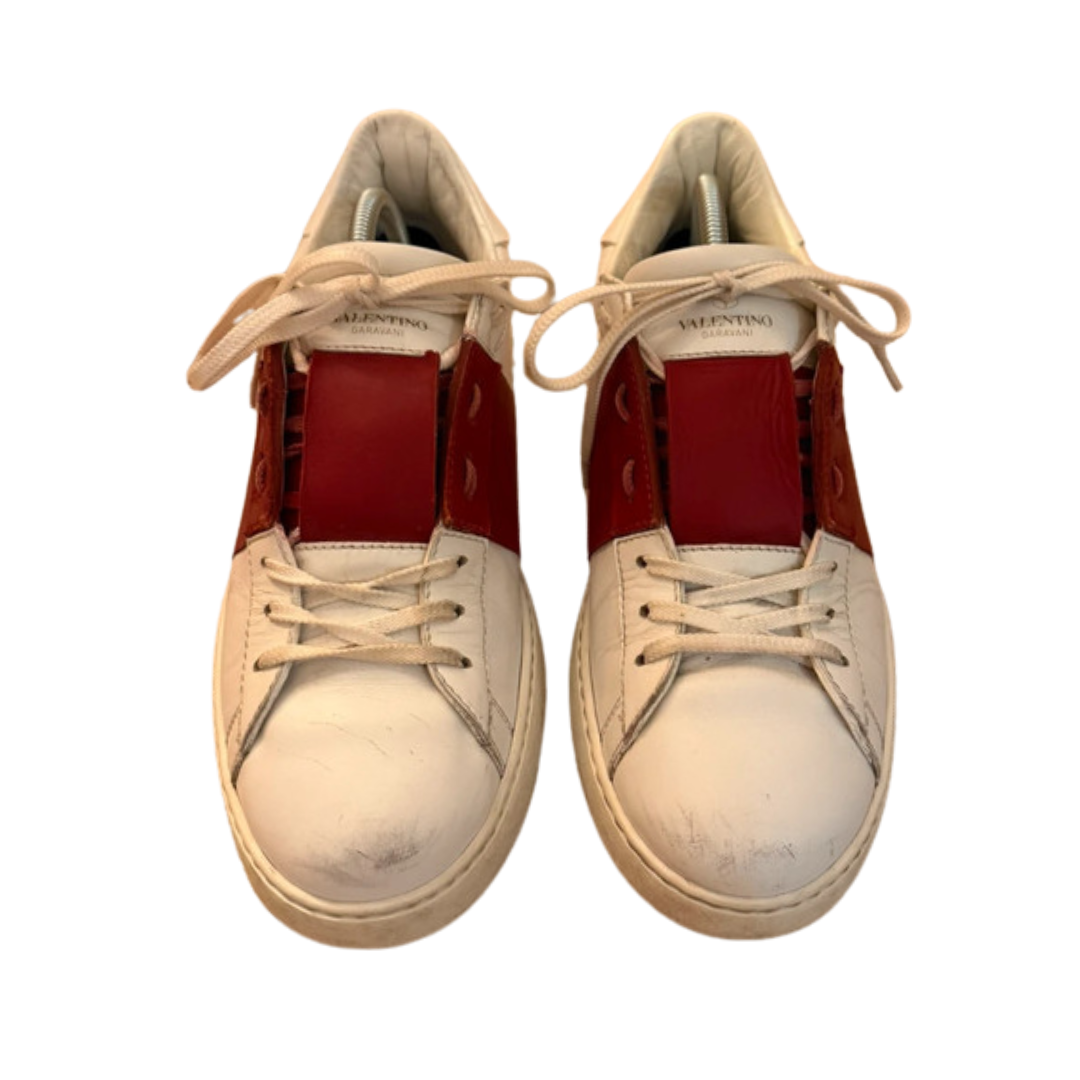 Valentino Garavani Open Sneakers (White Red)