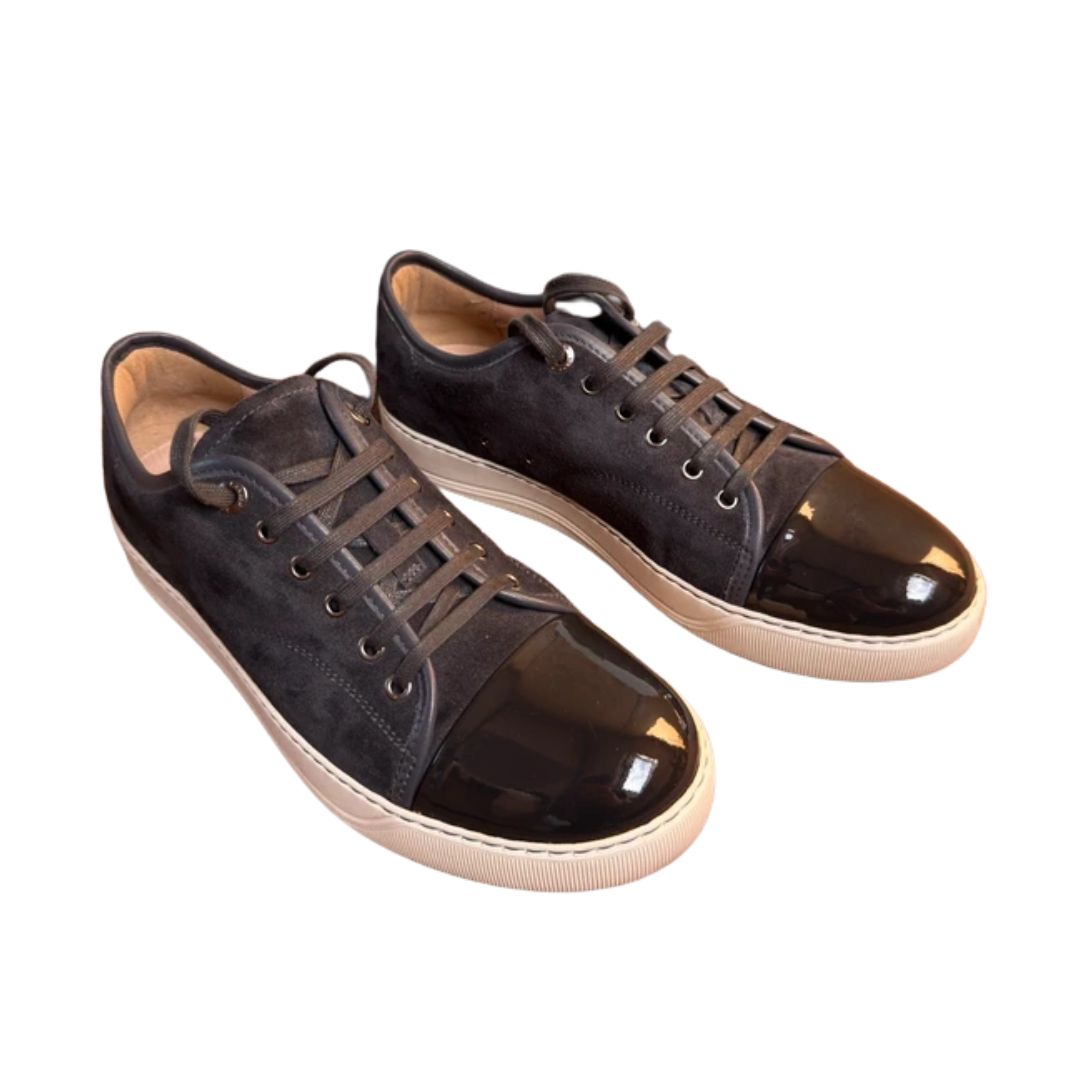 Lanvin Cap Toe Sneakers (Dark Grey)