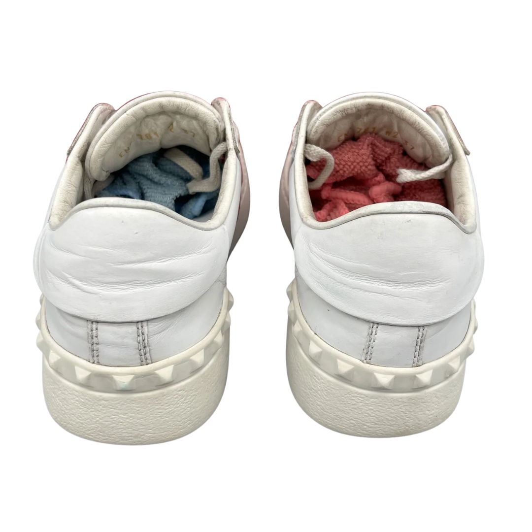 Valentino Garavani Open Sneakers (White Pink) (Womens)