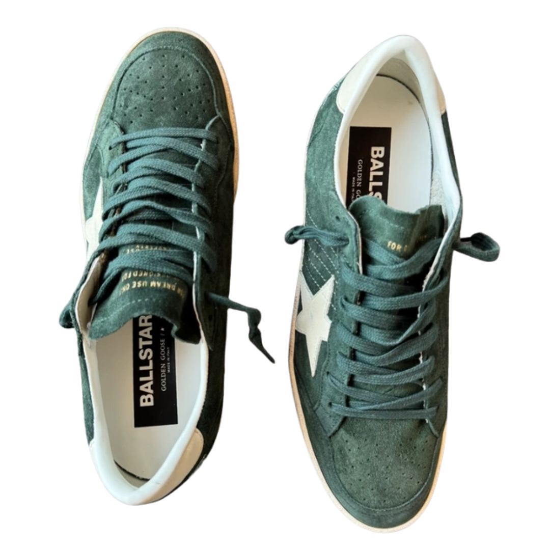 Golden Goose Ballstar Sneakers (Dark Green) (New)