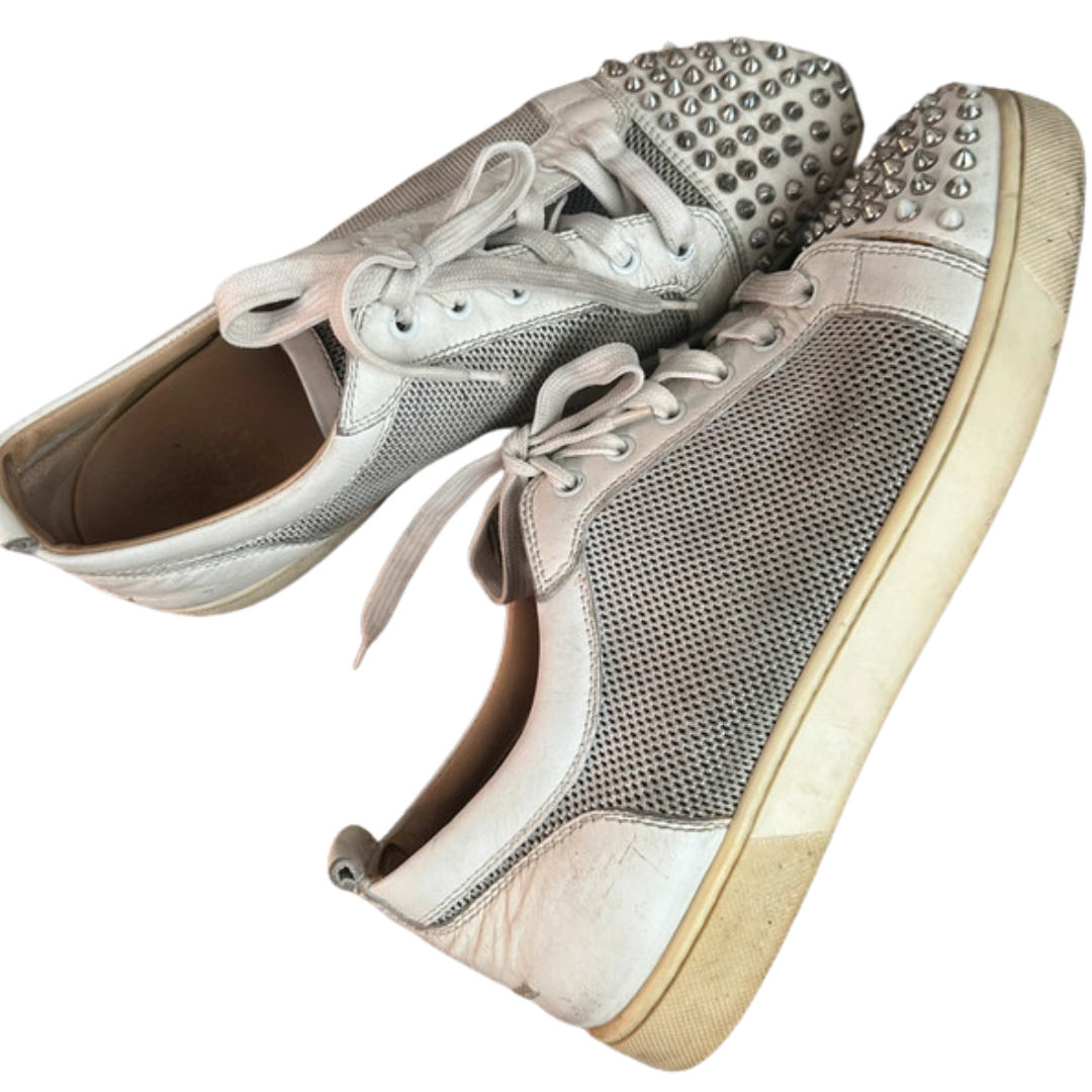 Christian Louboutin Louis Junior Spike Sneakers (White)