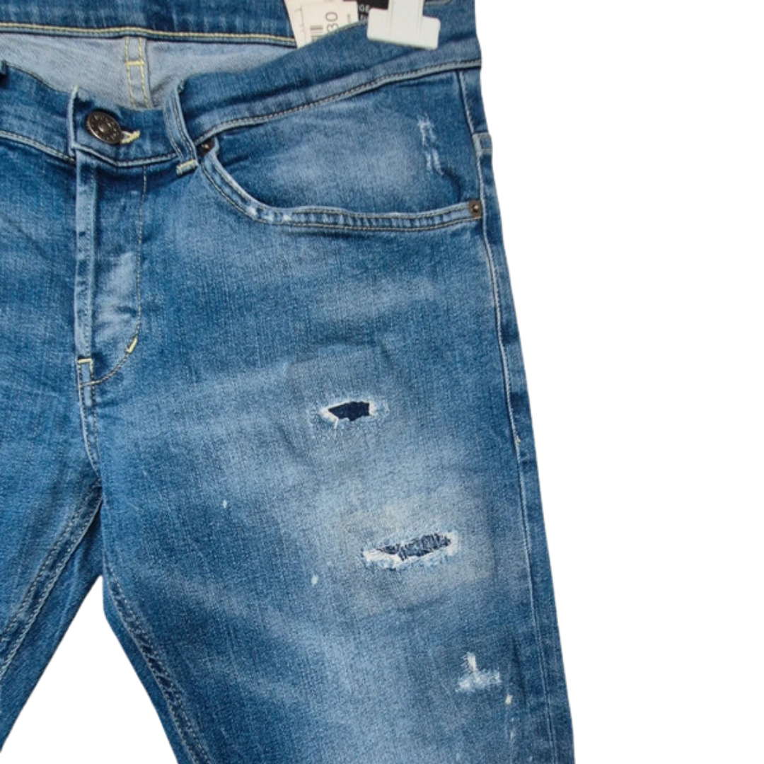 Dondup George Distressed Skinny Fit Jeans (Blue)