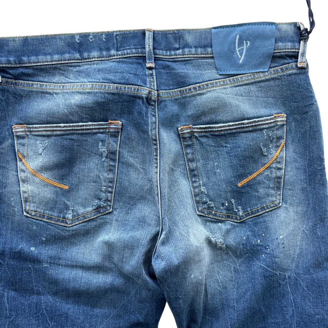 Handpicked Adria Distressed Slim Fit Jeans (Navy Blue) (New)