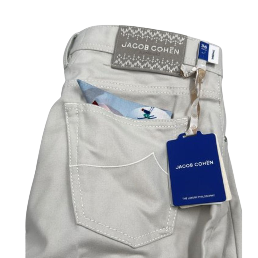 Jacob Cohën Scott Après Ski Slim Fit Chino Trousers (Grey) (New)