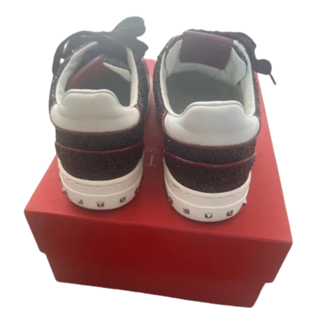 Valentino Garavani Flycrew Sneakers (Burgundy) (Womens) (New)