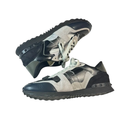 Valentino Garavani Rockrunner Camoflage Sneakers (Gray Black)