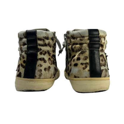 Golden Goose Slide High Top Leopard Sneakers (LADIES)