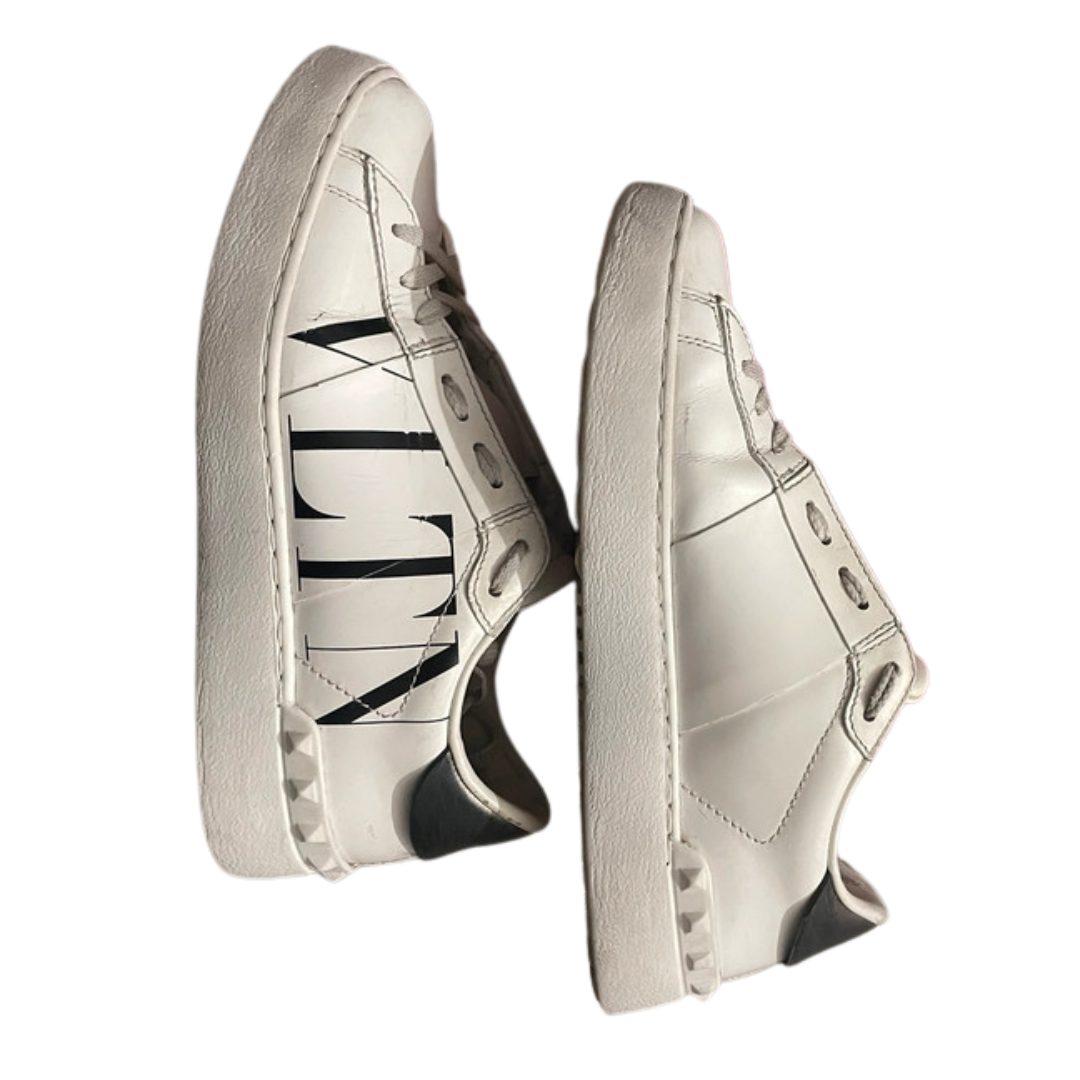 Valentino Garavani Open VLTN Sneakers (White Black) (Womens)
