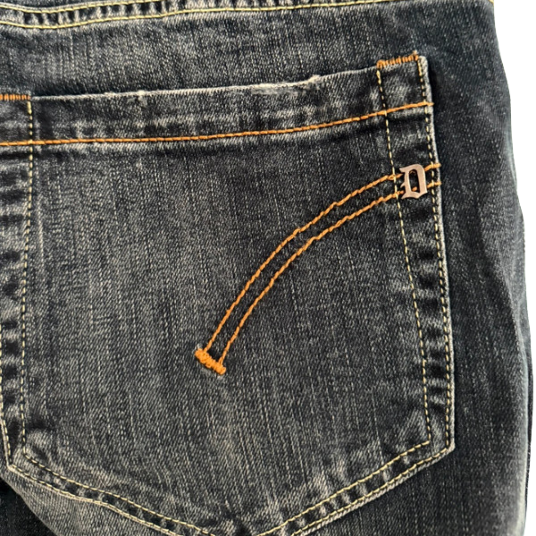 Dondup Brady Distressed Slim Fit Jeans (Navy)