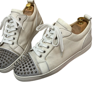 Christian Louboutin Louis Junior Spike Sneakers (White)