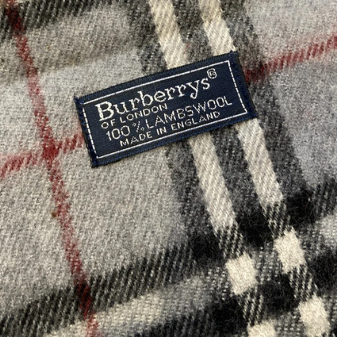 Burberry Scarf (Grey) (Vintage)