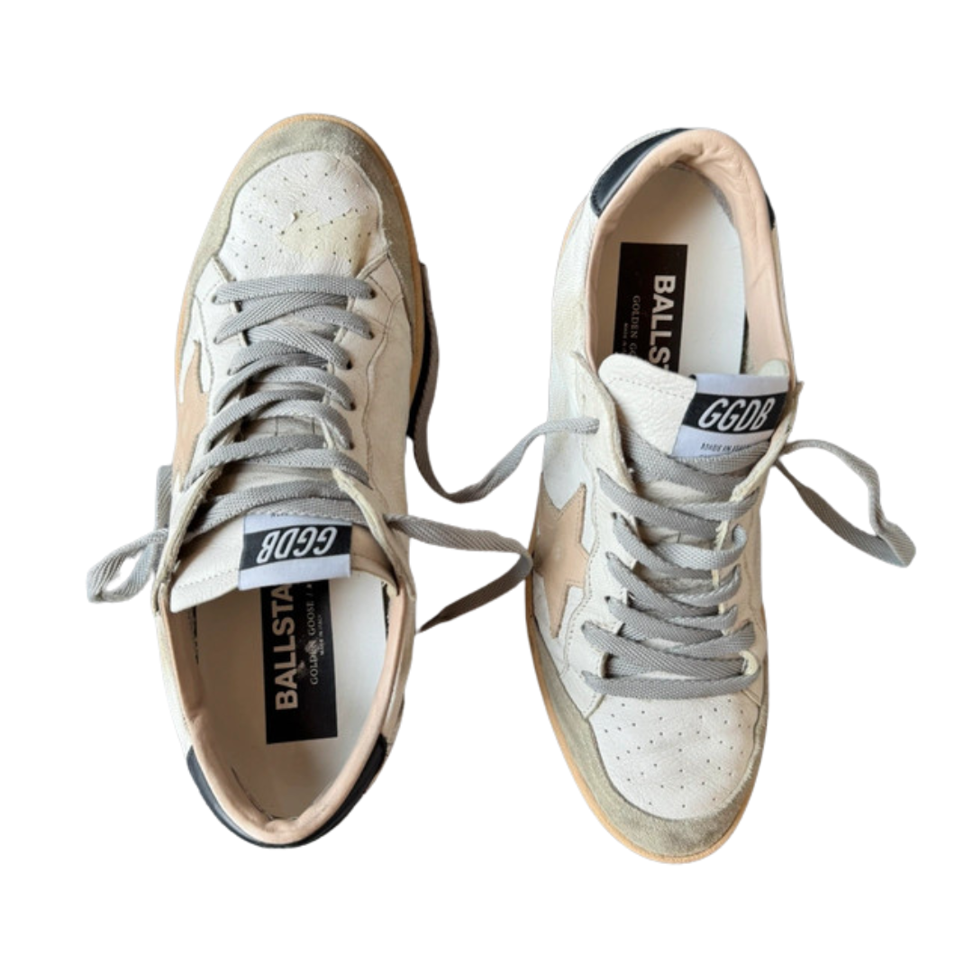 Golden Goose Ballstar Sneakers (White Black)