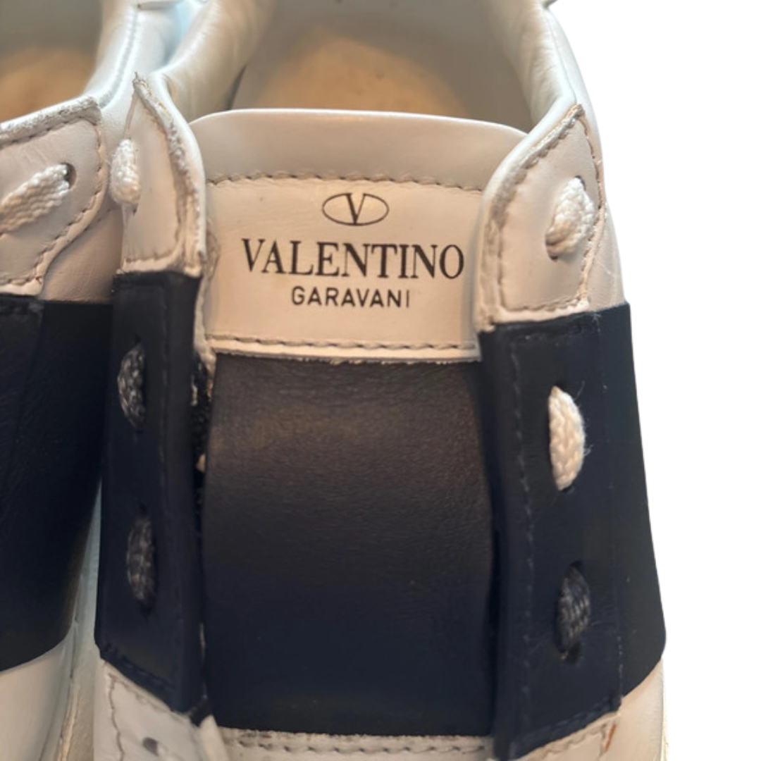 Valentino Garavani Open Sneakers (White Navy) (Women's)
