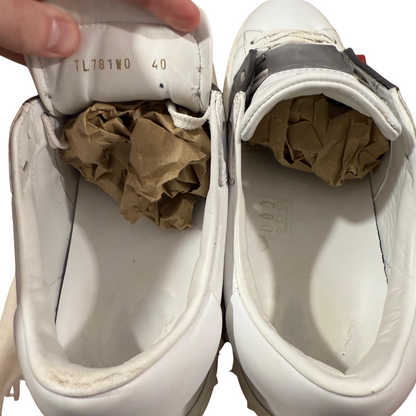 Valentino Open Sneakers (White Silver) (Womens)