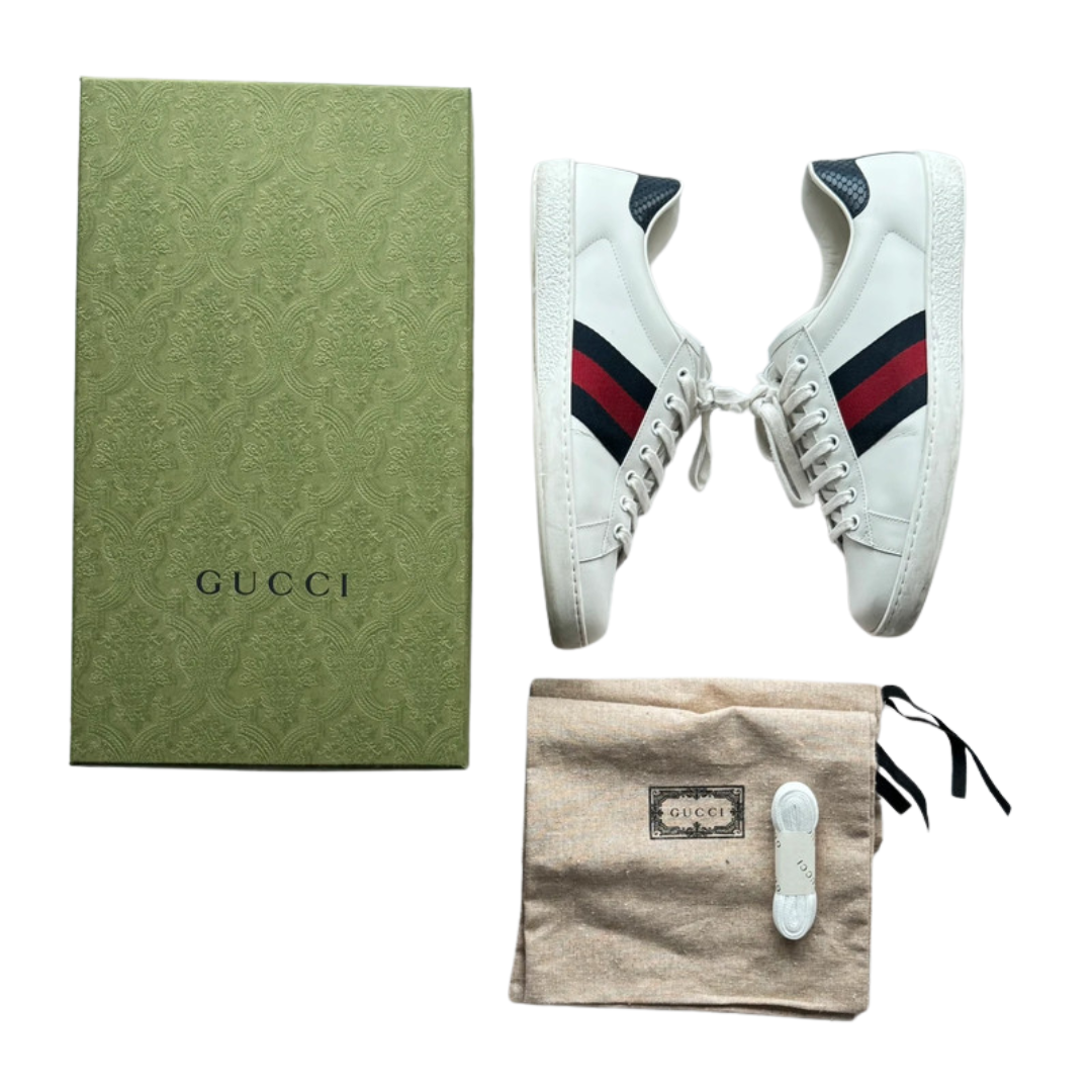 Gucci Ace Sneakers (White)
