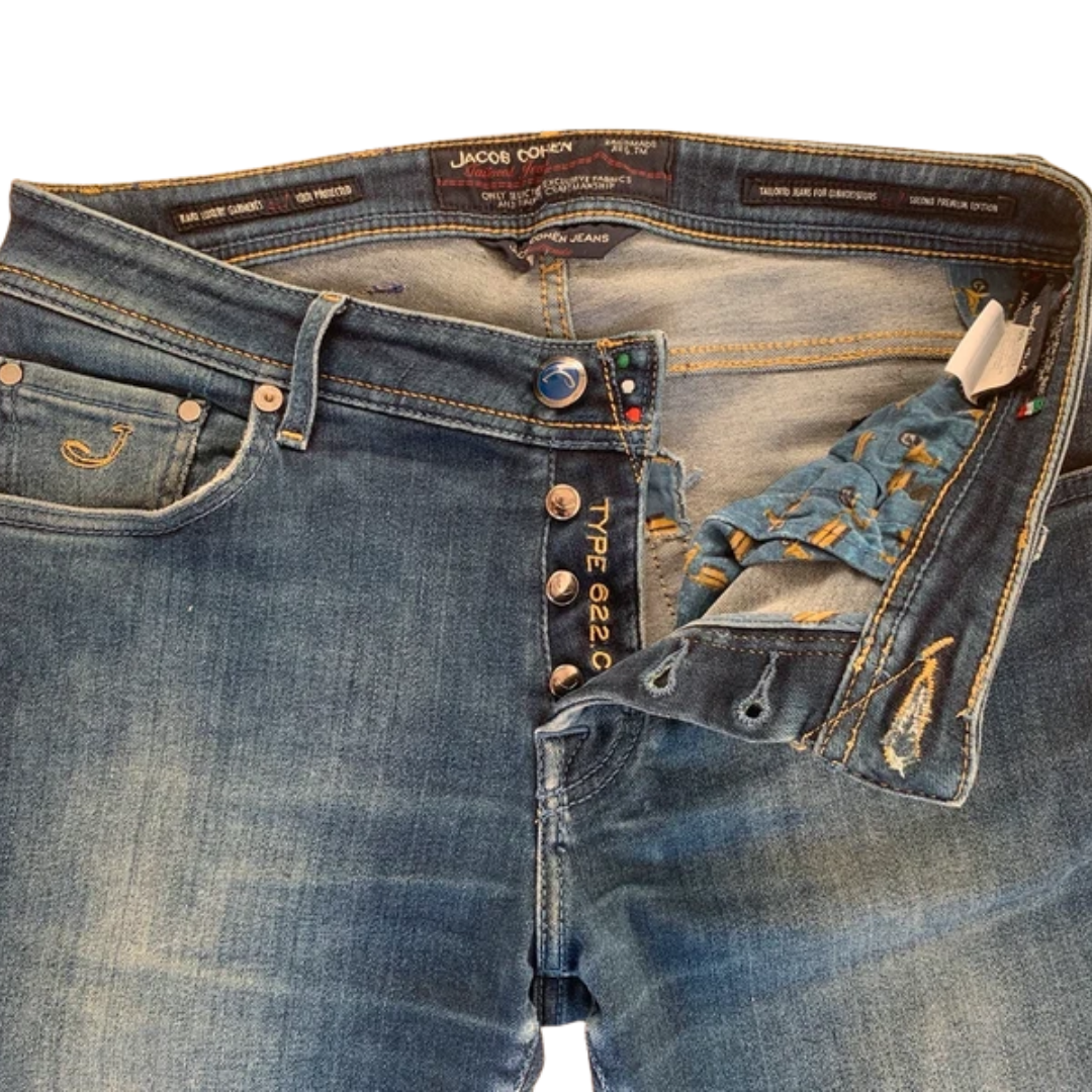 Jacob Cohën 622 Limited Edition Vespa Slim fit Jeans (Navy)