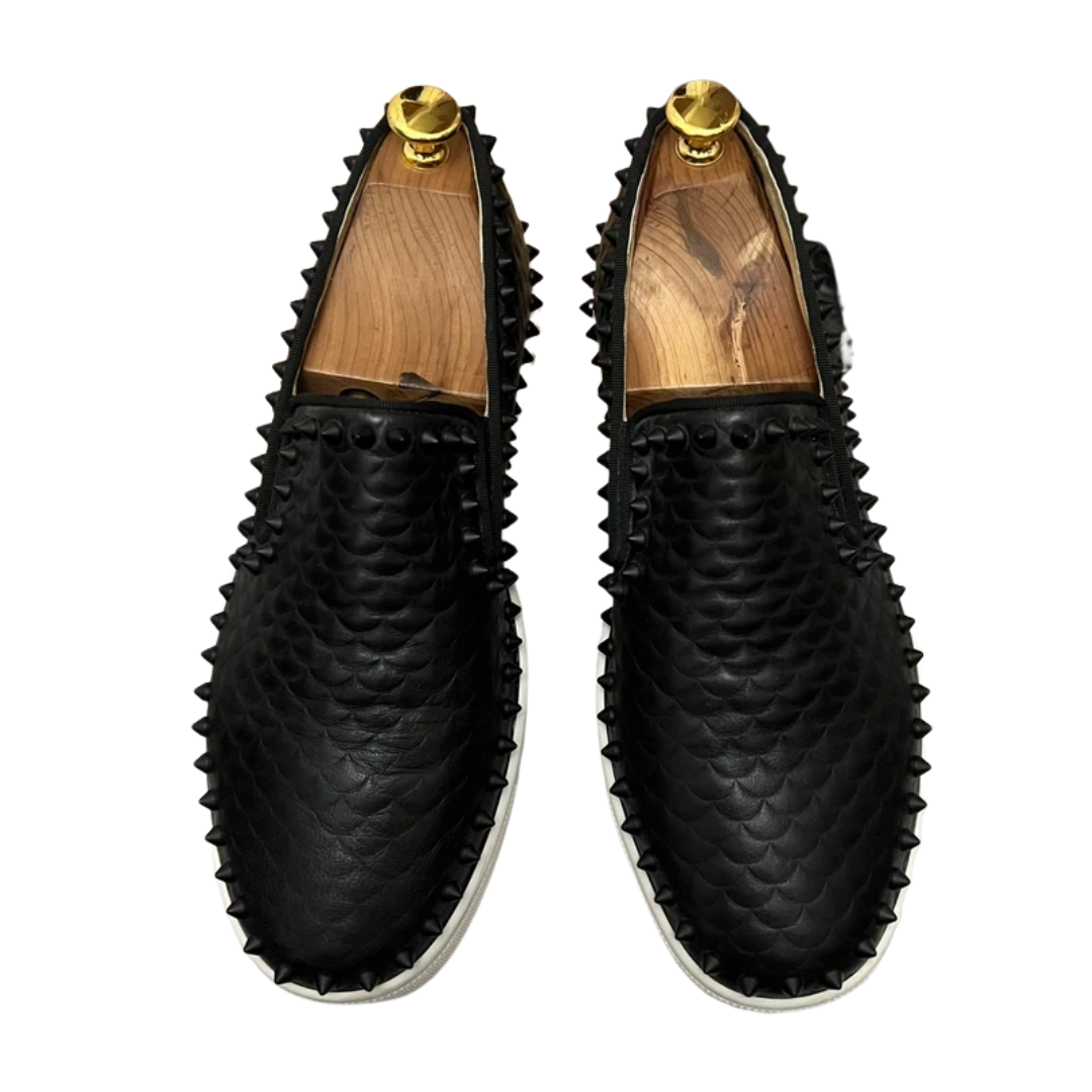 Christian Louboutin Louis Spike Loafer Sneakers (Black)