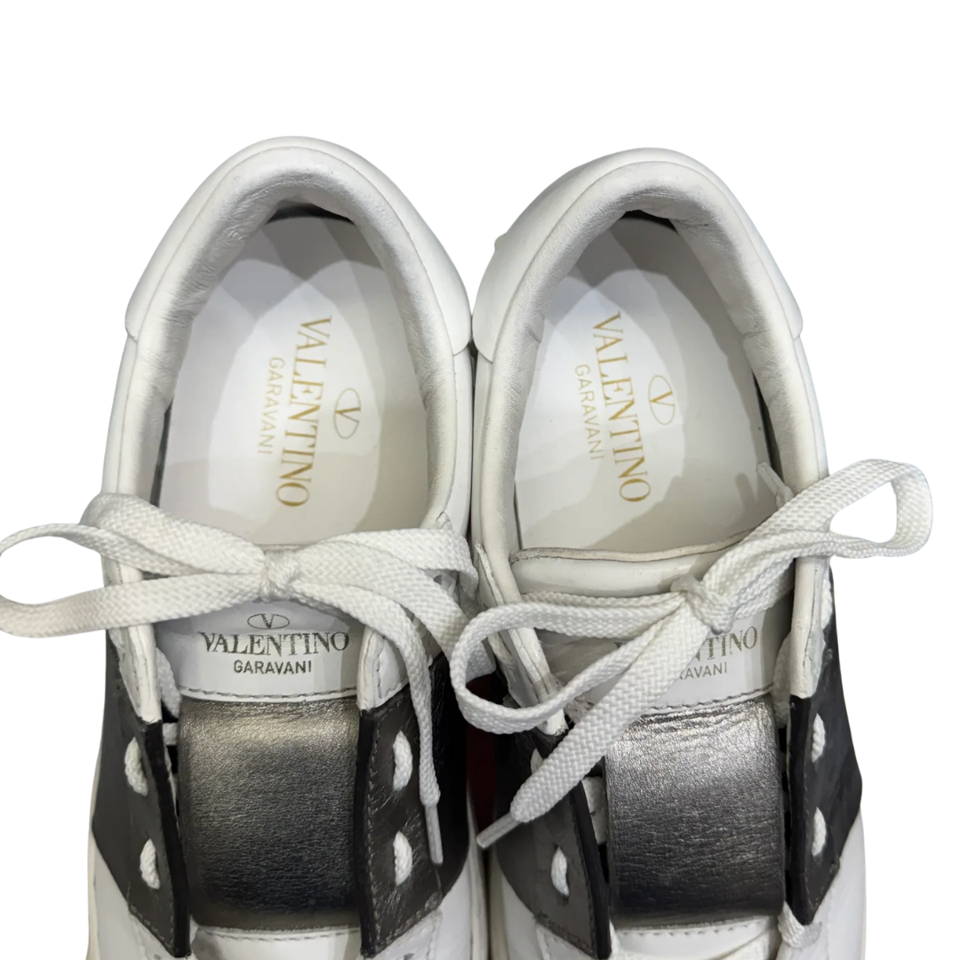 Valentino Garavani Open Sneakers (White Bronze) (Women's)