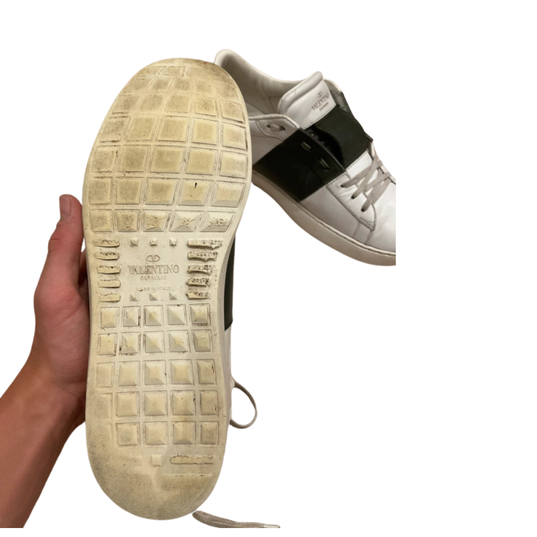 Valentino Garavani Open Sneakers (White, Black)