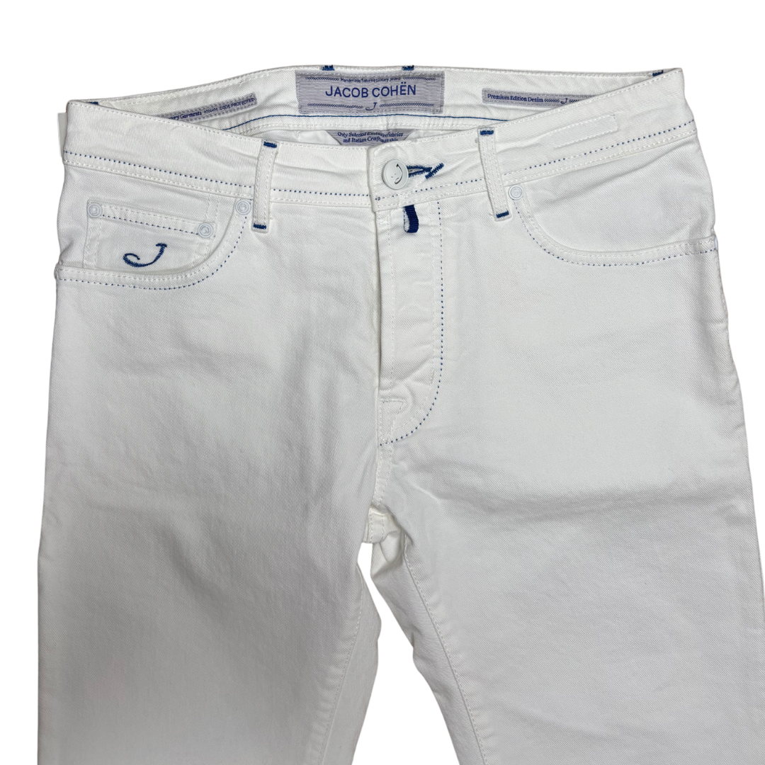 Jacob Cohën 688 Slim Fit Jeans (White) (New)