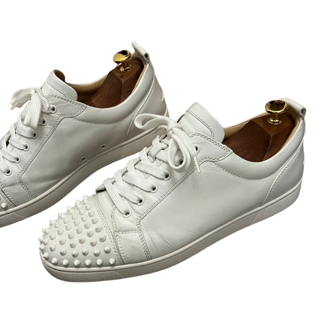 Christian Louboutin Louis Junior Spike Sneakers (White)