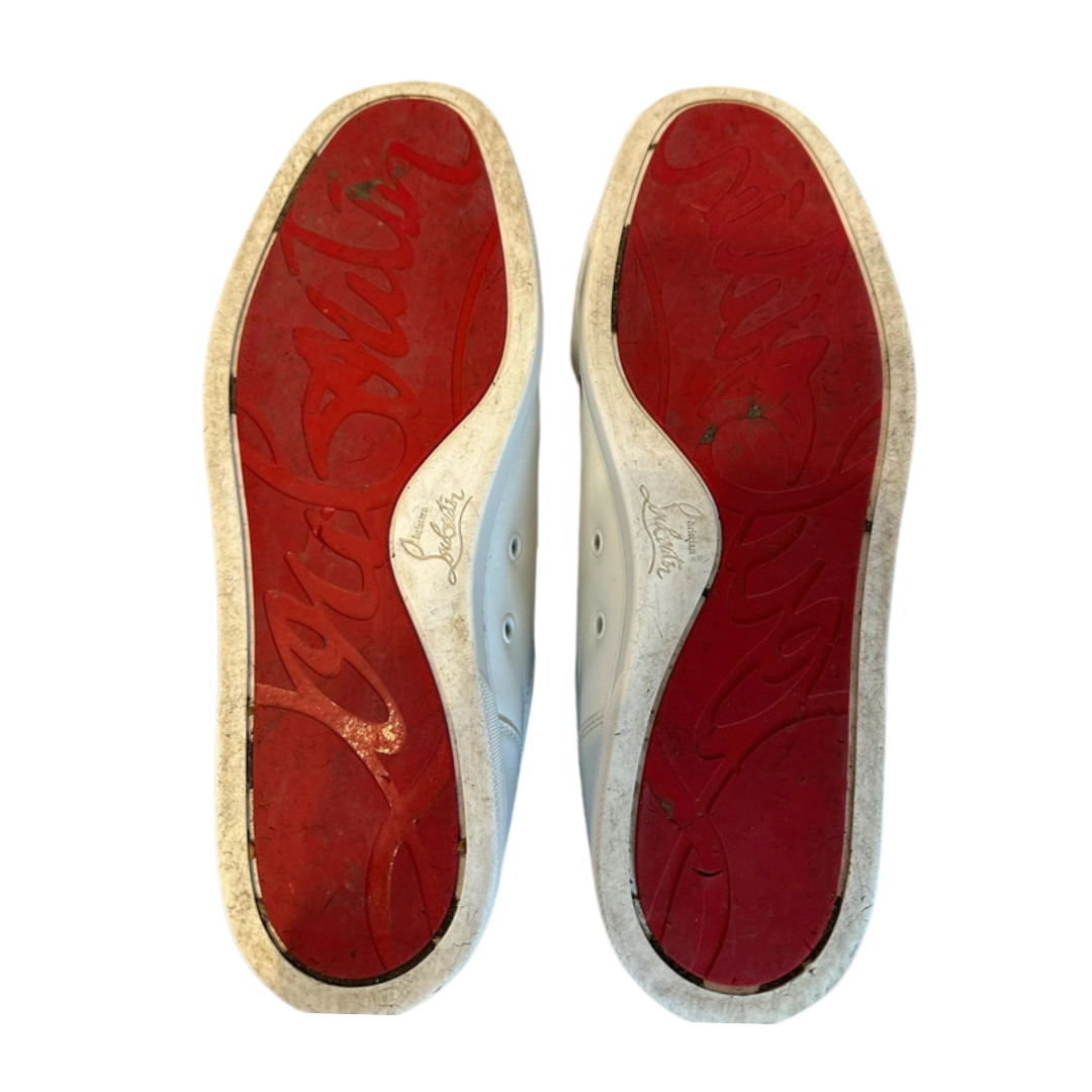 Christian Louboutin Louis Junior Spike Sneakers (White)
