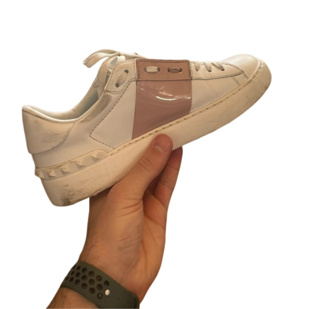 Valentino Garavani Open Sneakers (White Pink) (Womens)