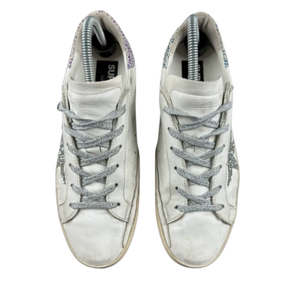 Golden Goose Special Edition Superstar Sneakers (White Glitter) (Womens)