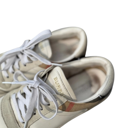 Burberry Checkered Low Sneakers (White)