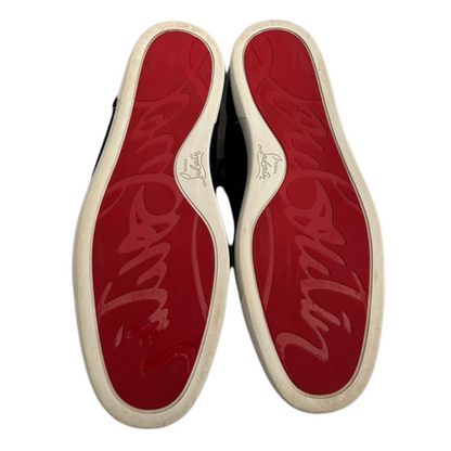 Christian Louboutin Louis Junior Spike Sneakers (Black White)