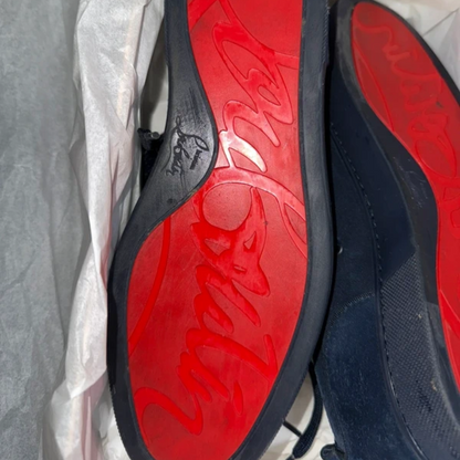 Christian Louboutin Louis Junior Spike Sneakers (Navy)