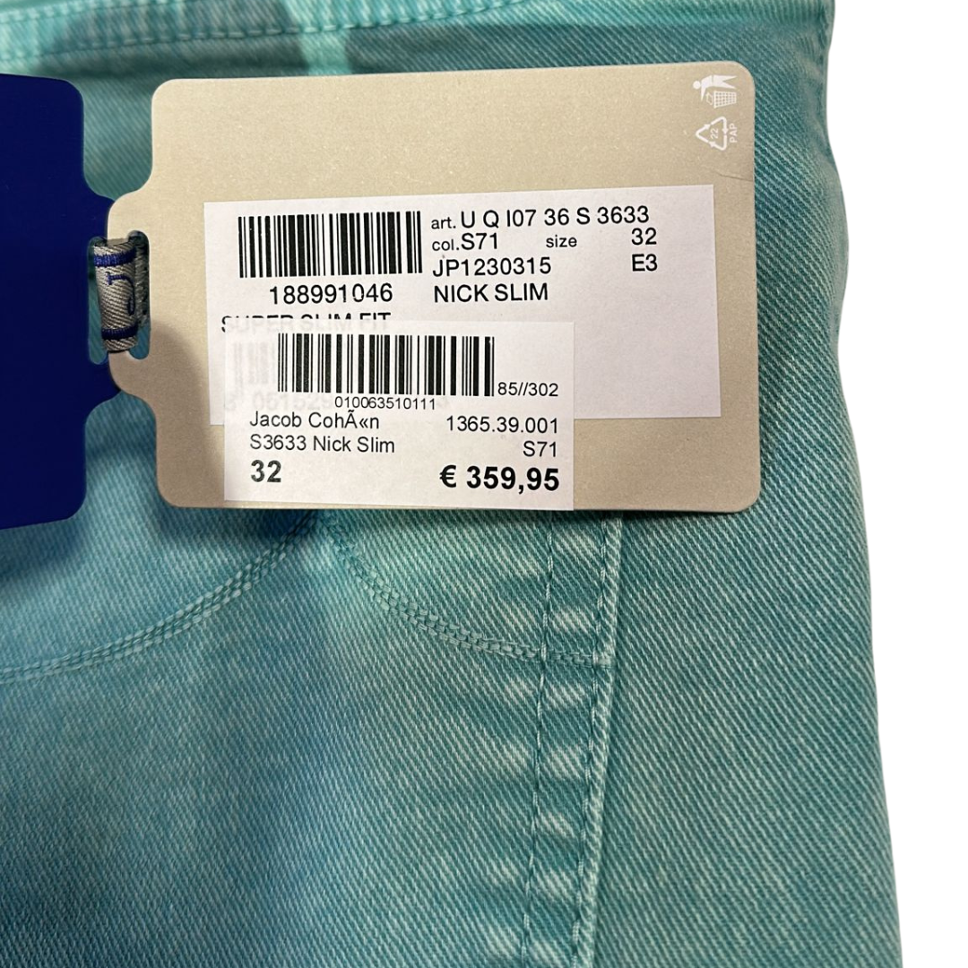 Jacob Cohën Nicholas Shorts (Teal) (New)