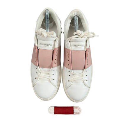Valentino Garavani Open Sneakers (White Pink) (Womens)