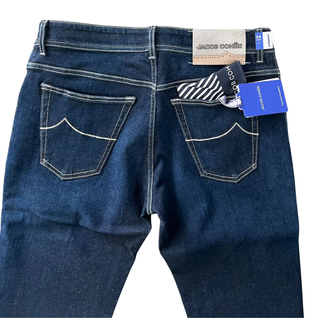 Jacob Cohën Scott Slim Fit Jeans (Navy) (New)