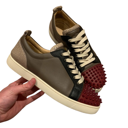 Christian Louboutin Louis Junior Spike Sneakers (Khaki)