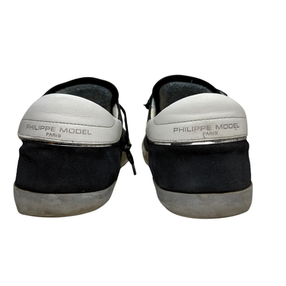 Philippe Model Prsx Low Suede Sneakers (Black Silver)