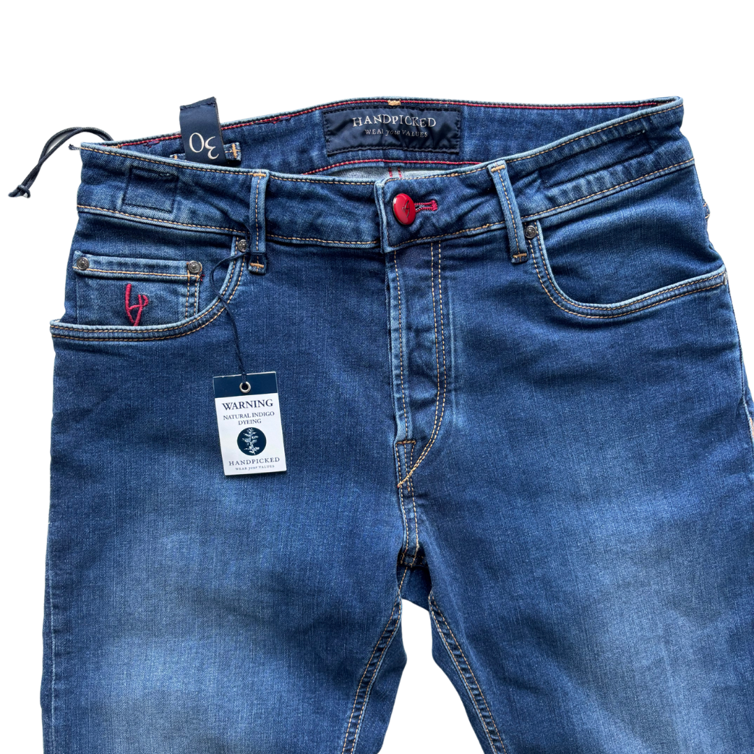 Handpicked Ravello Slim Fit Jeans (Navy Blue) (New)