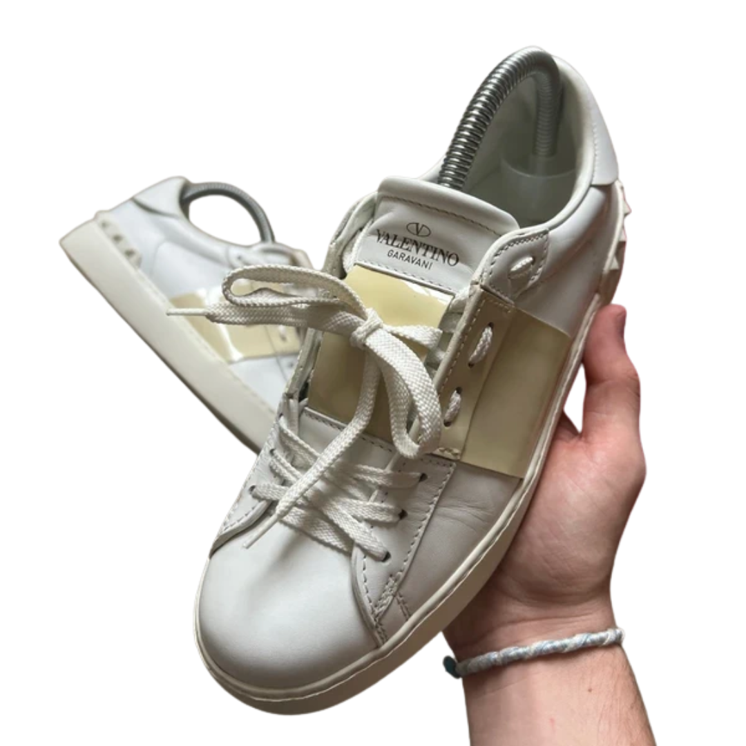 Valentino Garavani Open Sneakers (White Gold) (Women's)