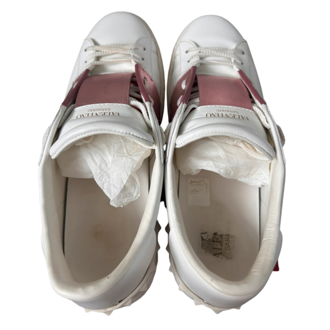Valentino Garavani Open Sneakers (White Pink) (Womens)
